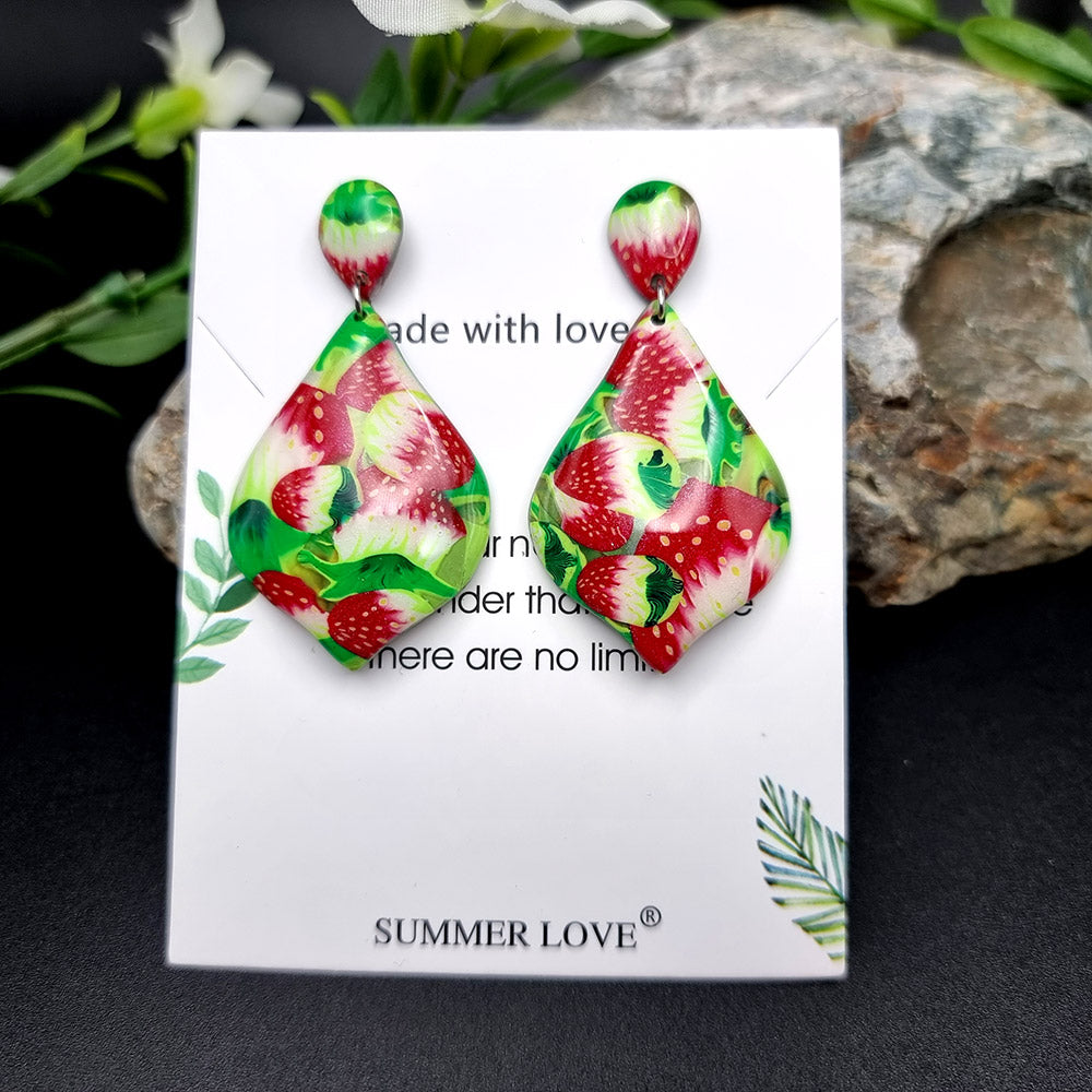 Strawberry Earrings Studs