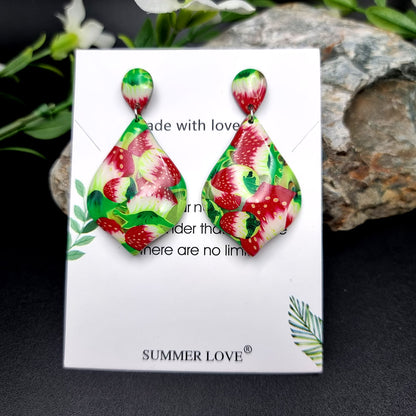 Strawberry Earrings Studs