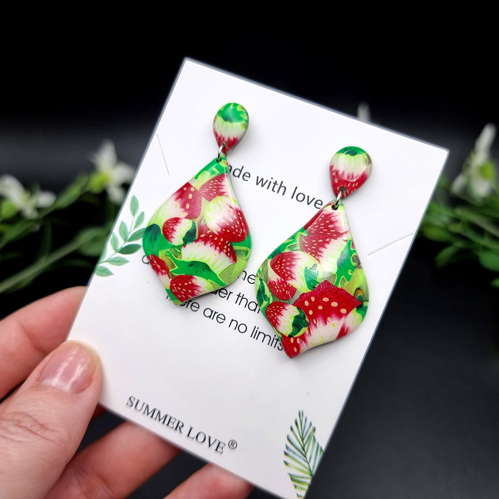 Strawberry Earrings Studs