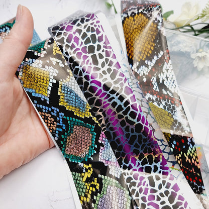 Metallic Reptiles - Set of Colorful Transfer Foils