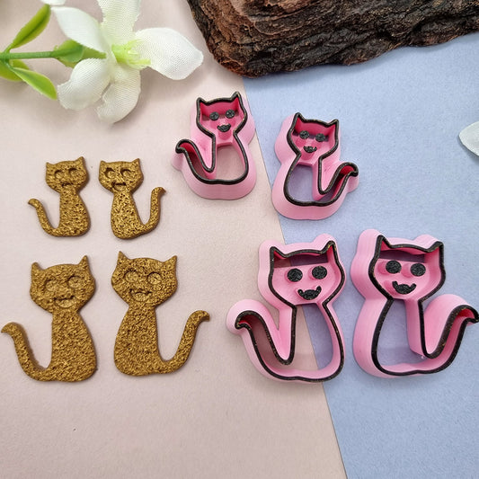 Cats Polymer Clay 2 Mirrored Cutters