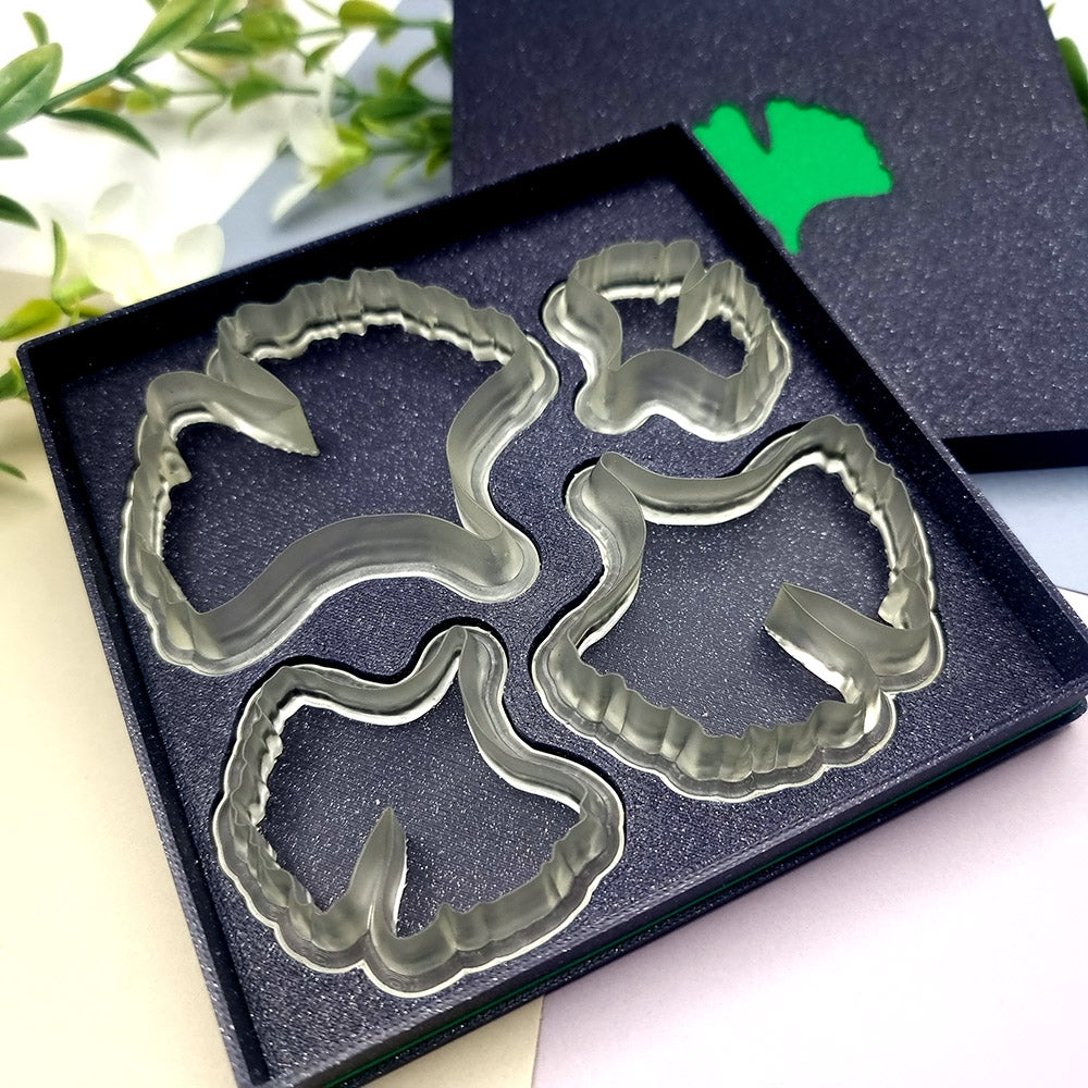 Gingko Leaves – Magic Forest Cutters #10 Resin Cutter SweetyBijou Tools Set of all 4 cutters (3cm-6cm)  