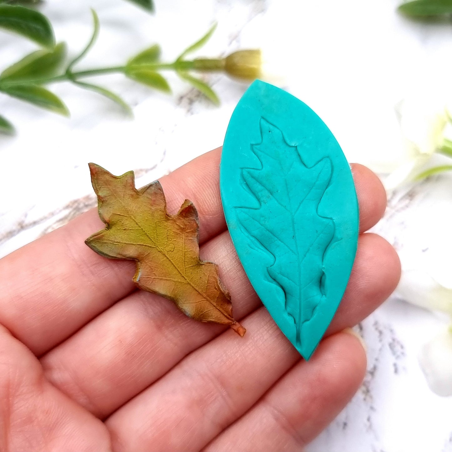 Natural Real Oak Leaf #7, 4cm Silicone Mold SweetyBijou Tools   