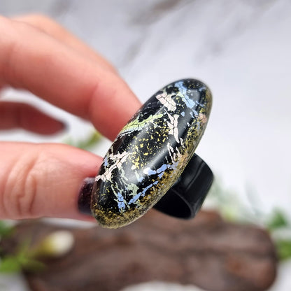 Stylish Oval Polymer Clay Ring Ring SweetyBijou Jewelry   