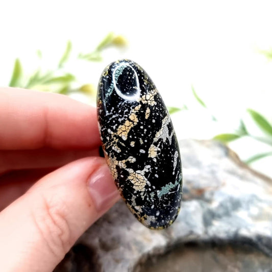 Ring Black & Gold Colours from Polymer Clay