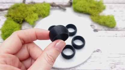 Convex Ring Blanks - Wide (12.5mm) - Lightweight and durable base for polymer clay rings