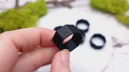 8-Sided Ring Blanks - Medium (10mm) - Lightweight and durable base for polymer clay rings