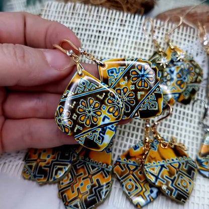 Ukrainian Motifs Earrings #7 Earrings SweetyBijou Jewelry   