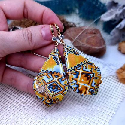 Ukrainian Motifs Earrings #3 Earrings SweetyBijou Jewelry   