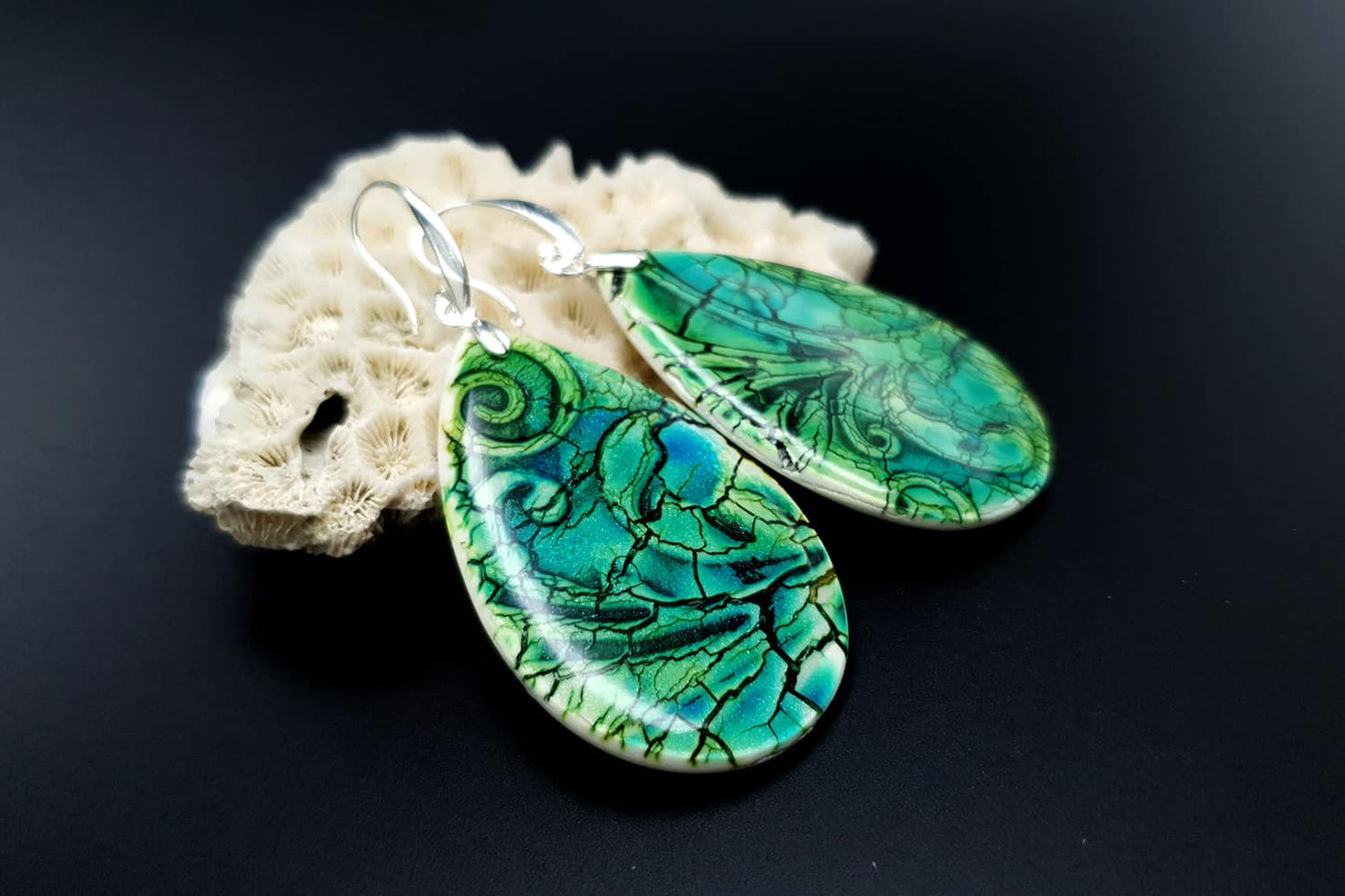 Faux Ceramic Earrings Earrings SweetyBijou Jewelry   