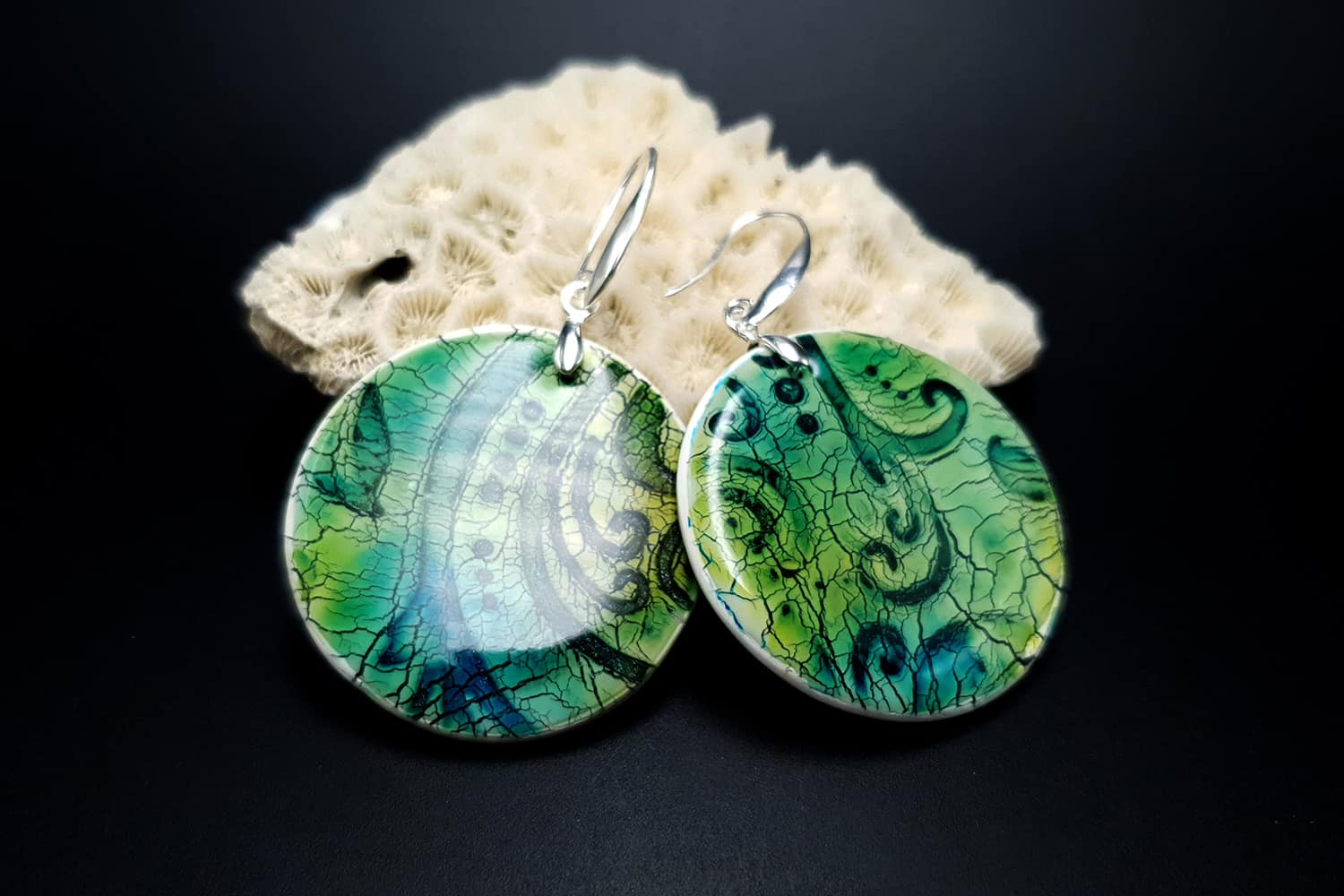 "Old Ceramic" Polymer clay earrings Earrings SweetyBijou Jewelry   