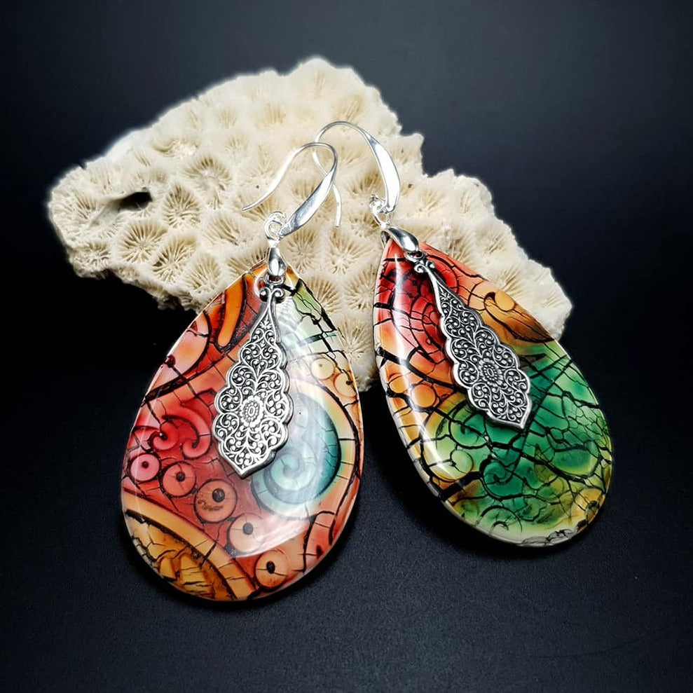 "Fantazy Ceramic" Polymer clay Earrings Earrings SweetyBijou Jewelry Default Title  