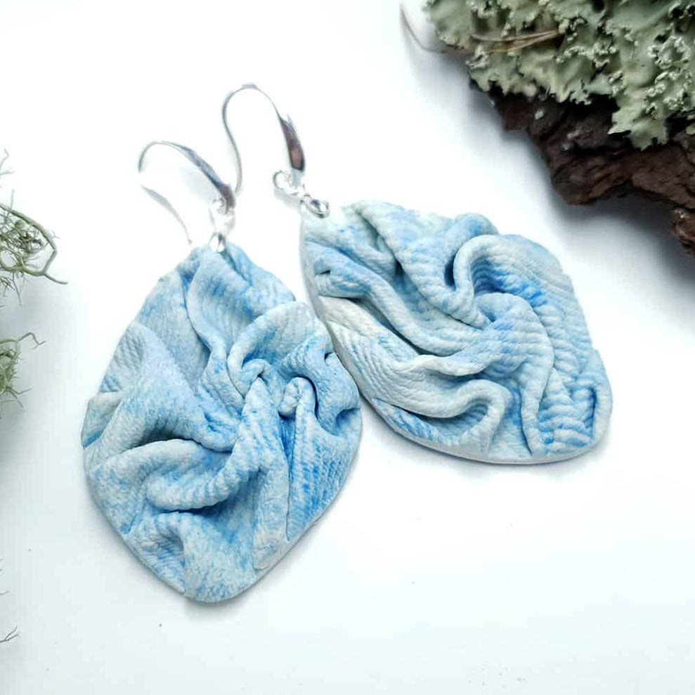 "Folded Denim" Faux jeans earrings Earrings SweetyBijou Jewelry Default Title  