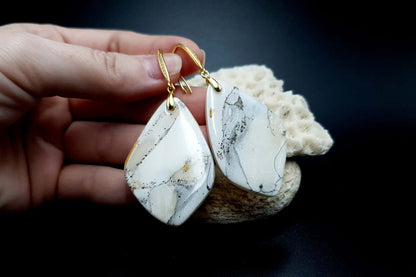 "Marble" Faux marble earrings Earrings SweetyBijou Jewelry   