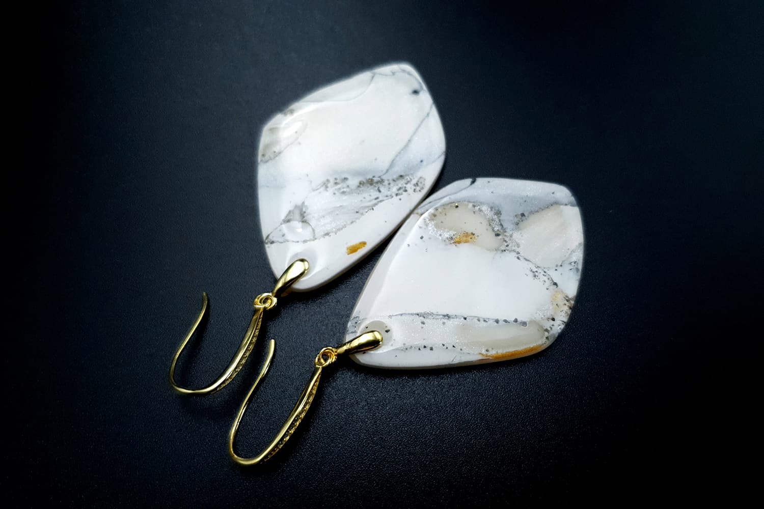 "Marble" Faux marble earrings Earrings SweetyBijou Jewelry   