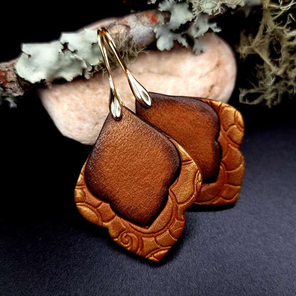 Polymer clay Earrings "Delicate Velvet Chocolate" Earrings SweetyBijou Jewelry Default Title  