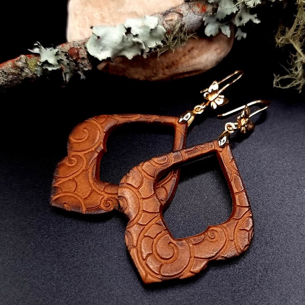 Polymer clay Earrings "Cocoa" Earrings SweetyBijou Jewelry   