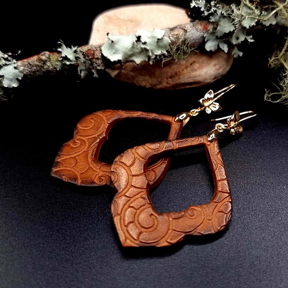 Polymer clay Earrings "Cocoa" Earrings SweetyBijou Jewelry Default Title  