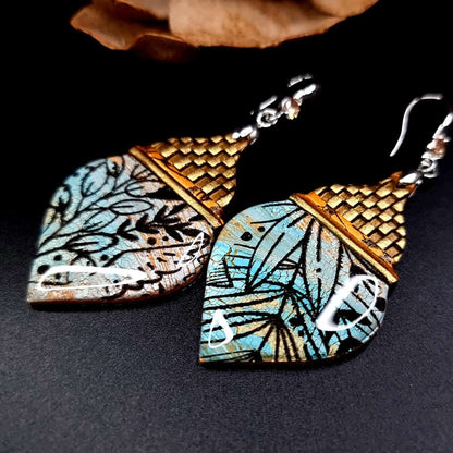 Polymer clay Earrings "Azure Coast of Morocco" Earrings SweetyBijou Jewelry   