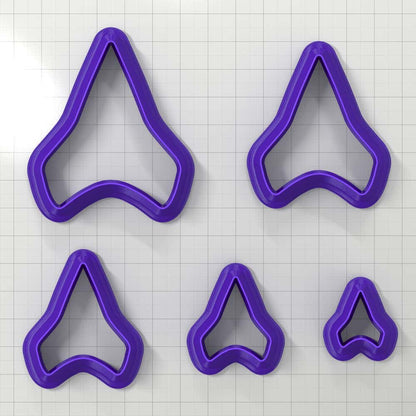 SHIELD#2 - Set of 5 Polymer Clay Cutters Plastic Cutters SweetyBijou Tools   