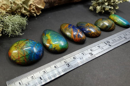 6 cabochons Faux Labradorite Stone #5 Cabochons SweetyBijou Cabochons   