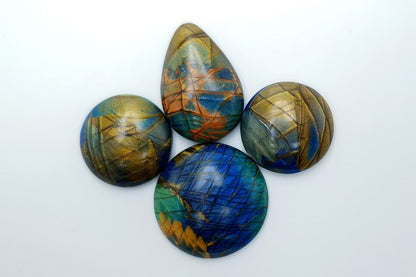 4 cabochons faux labradorite stone #1 Cabochons SweetyBijou Cabochons Default Title  