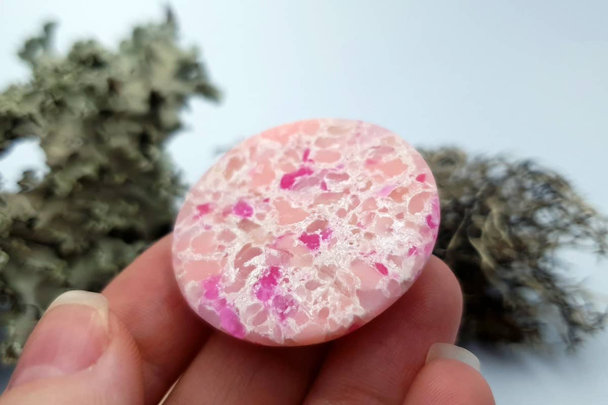 3 pcs Faux Pink Stones from Polymer Clay (Set #6) Cabochons SweetyBijou Cabochons   