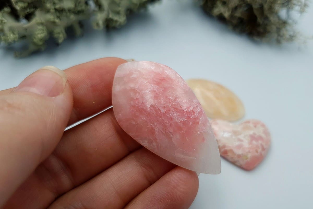 3 pcs Faux Pink Stones from Polymer Clay (Set #10) Cabochons SweetyBijou Cabochons   