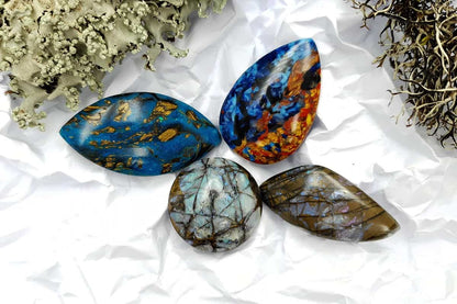 4 pcs Labradorite Pietersite Stone Mix (Set #1) Cabochons SweetyBijou Cabochons Default Title  