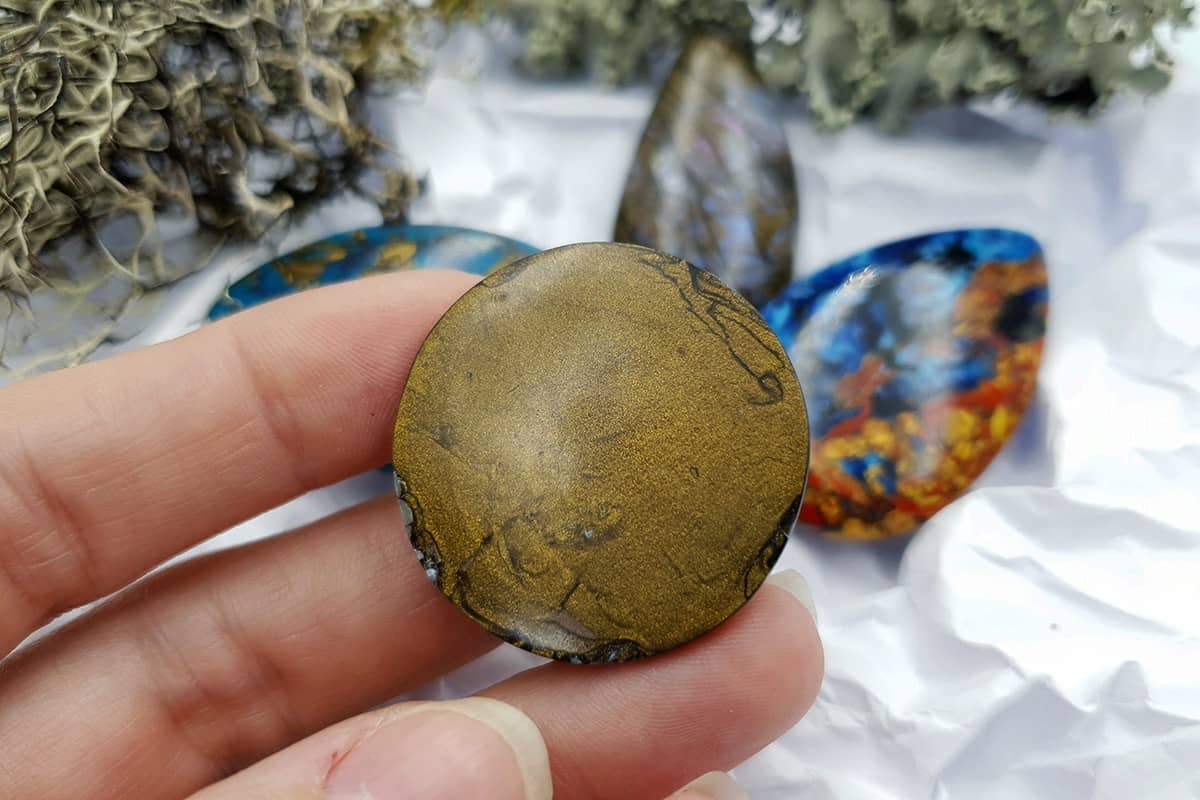 4 pcs Labradorite Pietersite Stone Mix (Set #1) Cabochons SweetyBijou Cabochons   