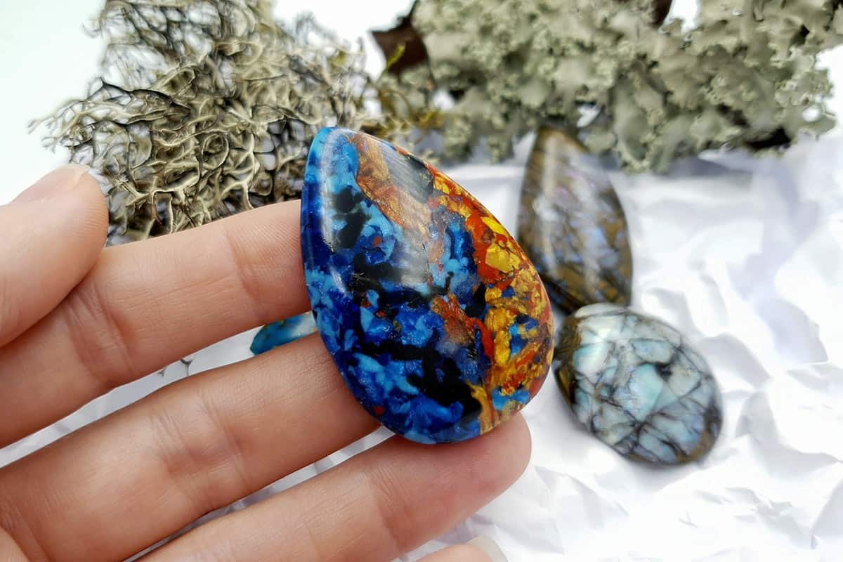 4 pcs Labradorite Pietersite Stone Mix (Set #1) Cabochons SweetyBijou Cabochons   