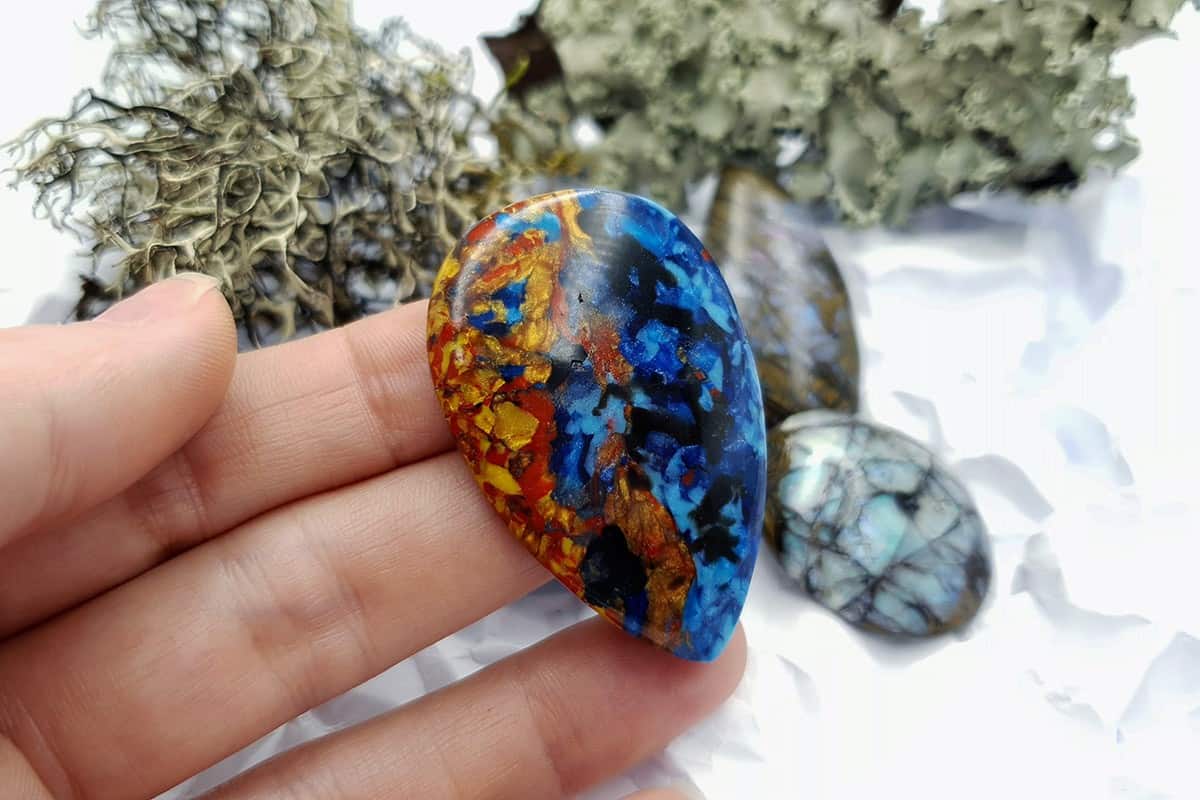 4 pcs Labradorite Pietersite Stone Mix (Set #1) Cabochons SweetyBijou Cabochons   