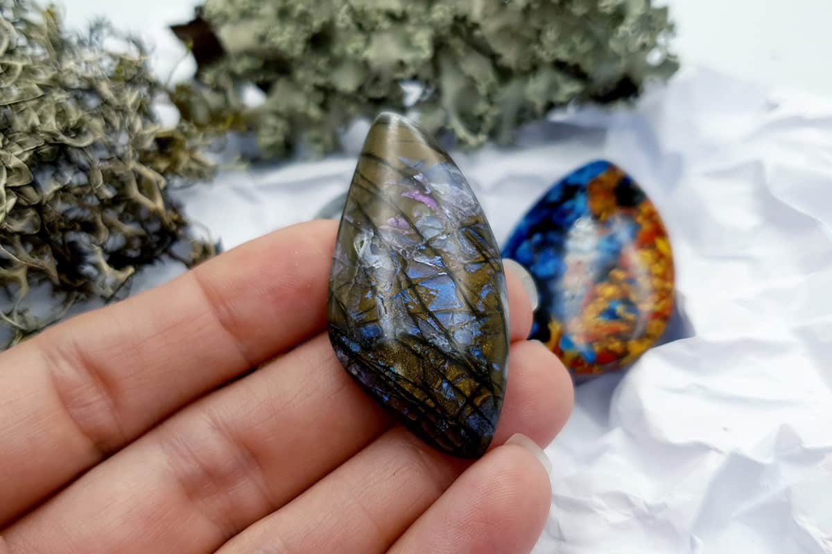 4 pcs Labradorite Pietersite Stone Mix (Set #1) Cabochons SweetyBijou Cabochons   