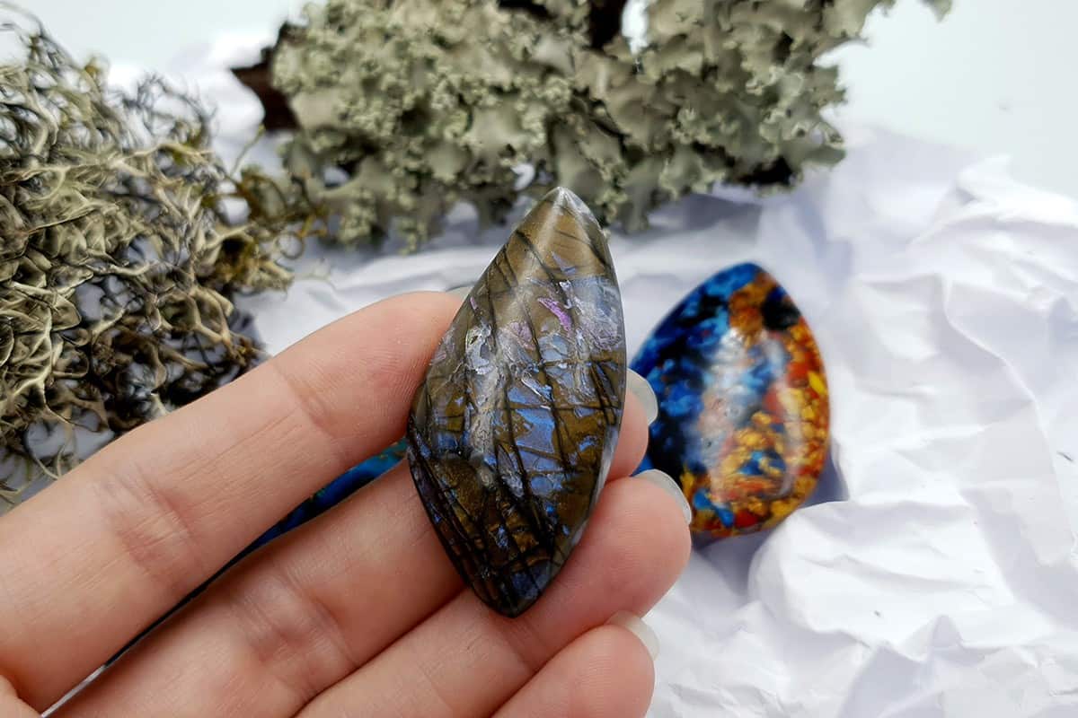 4 pcs Labradorite Pietersite Stone Mix (Set #1) Cabochons SweetyBijou Cabochons   