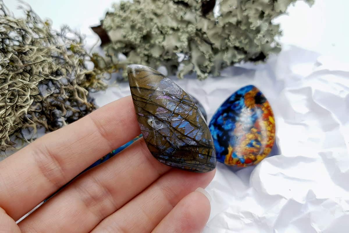 4 pcs Labradorite Pietersite Stone Mix (Set #1) Cabochons SweetyBijou Cabochons   