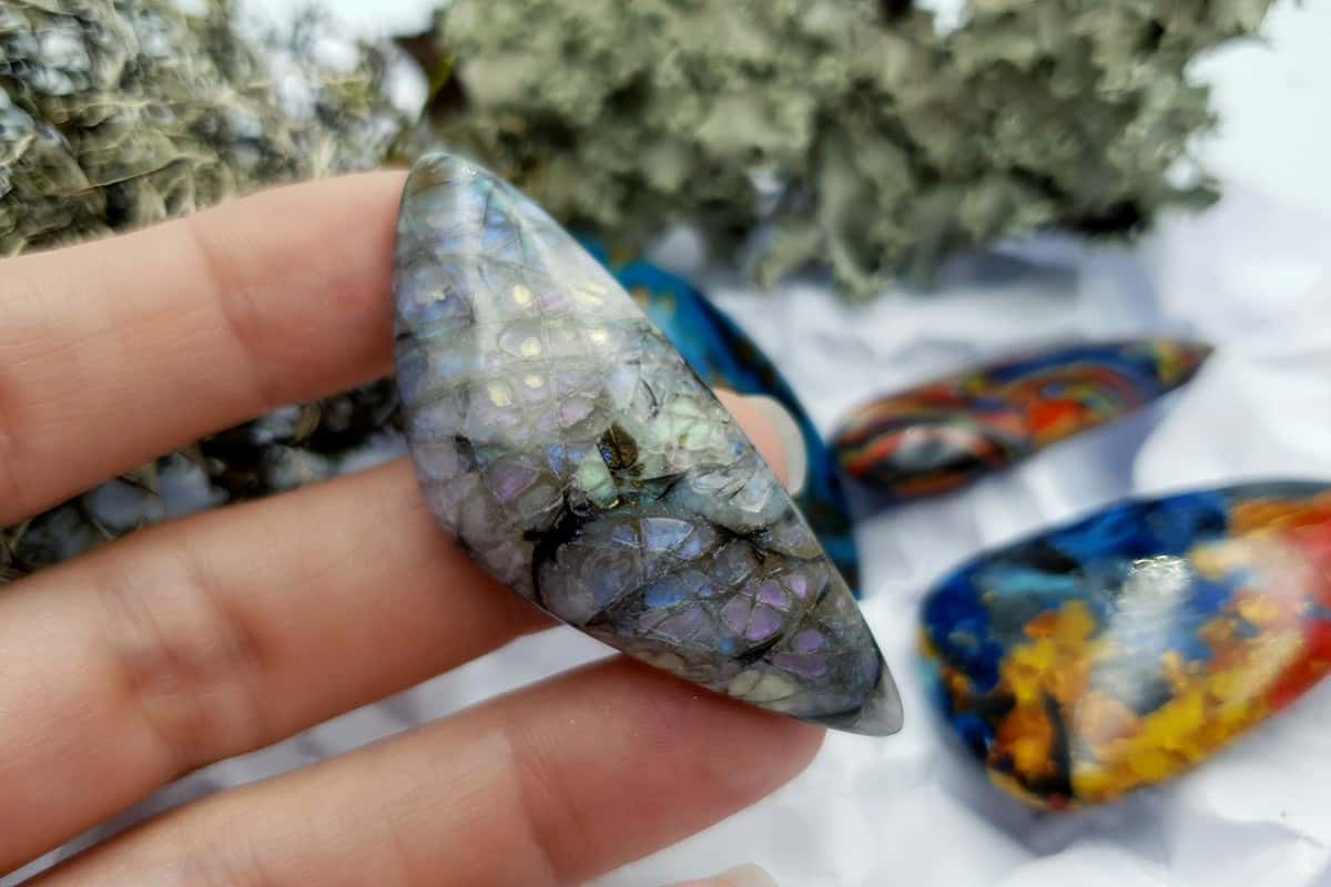 4 pcs Labradorite Pietersite Stone Mix (Set #2) Cabochons SweetyBijou Cabochons   