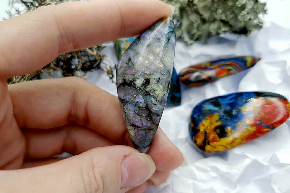 4 pcs Labradorite Pietersite Stone Mix (Set #2) Cabochons SweetyBijou Cabochons   