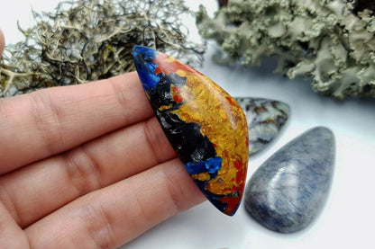 3 pcs Labradorite Pietersite Stone Mix (Set #6) Cabochons SweetyBijou Cabochons   