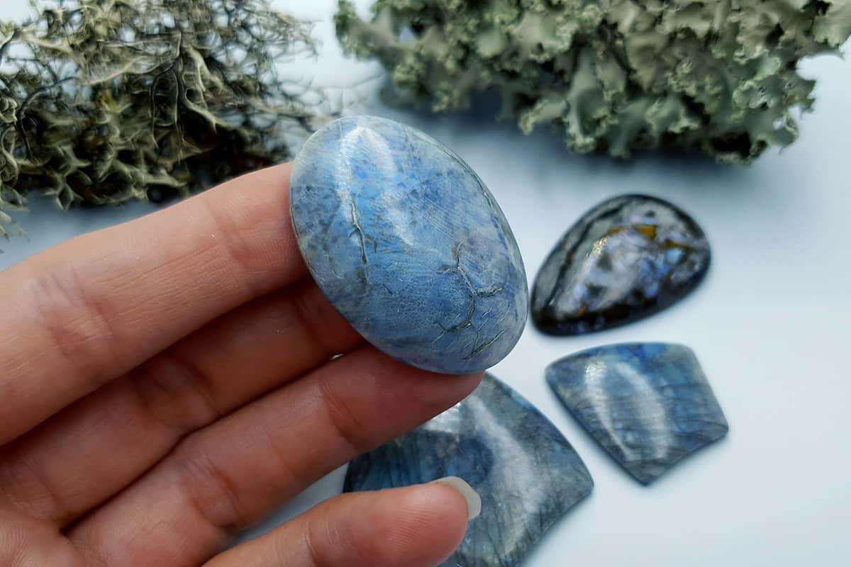 6 pcs Labradorite Pietersite Stone Mix (Set #8) Cabochons SweetyBijou Cabochons   