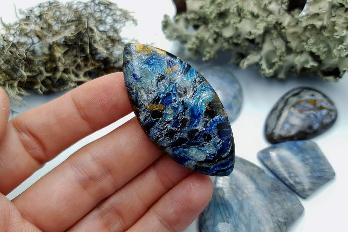 6 pcs Labradorite Pietersite Stone Mix (Set #8) Cabochons SweetyBijou Cabochons   