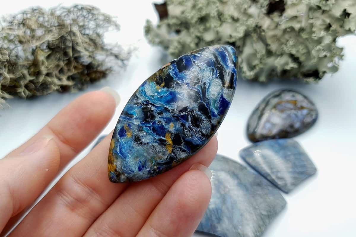 6 pcs Labradorite Pietersite Stone Mix (Set #8) Cabochons SweetyBijou Cabochons   