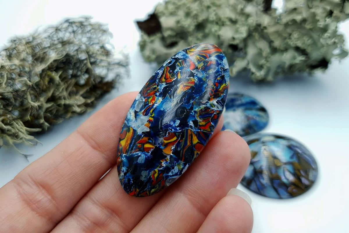 4 pcs Labradorite Pietersite Stone Mix (Set #10) Cabochons SweetyBijou Cabochons   