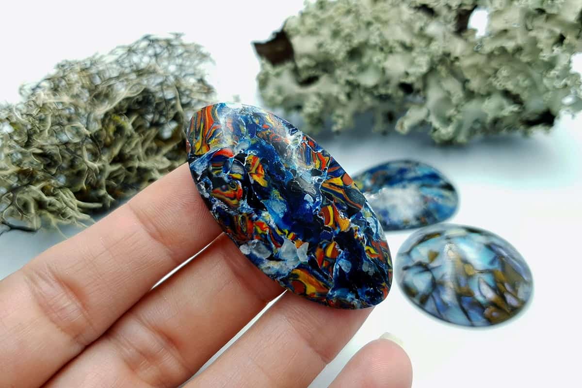 4 pcs Labradorite Pietersite Stone Mix (Set #10) Cabochons SweetyBijou Cabochons   