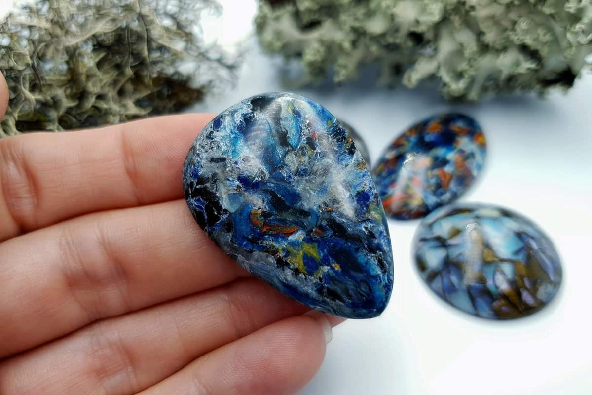 4 pcs Labradorite Pietersite Stone Mix (Set #10) Cabochons SweetyBijou Cabochons   