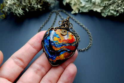 Polymer clay Pendant #6 Pendant SweetyBijou Jewelry   