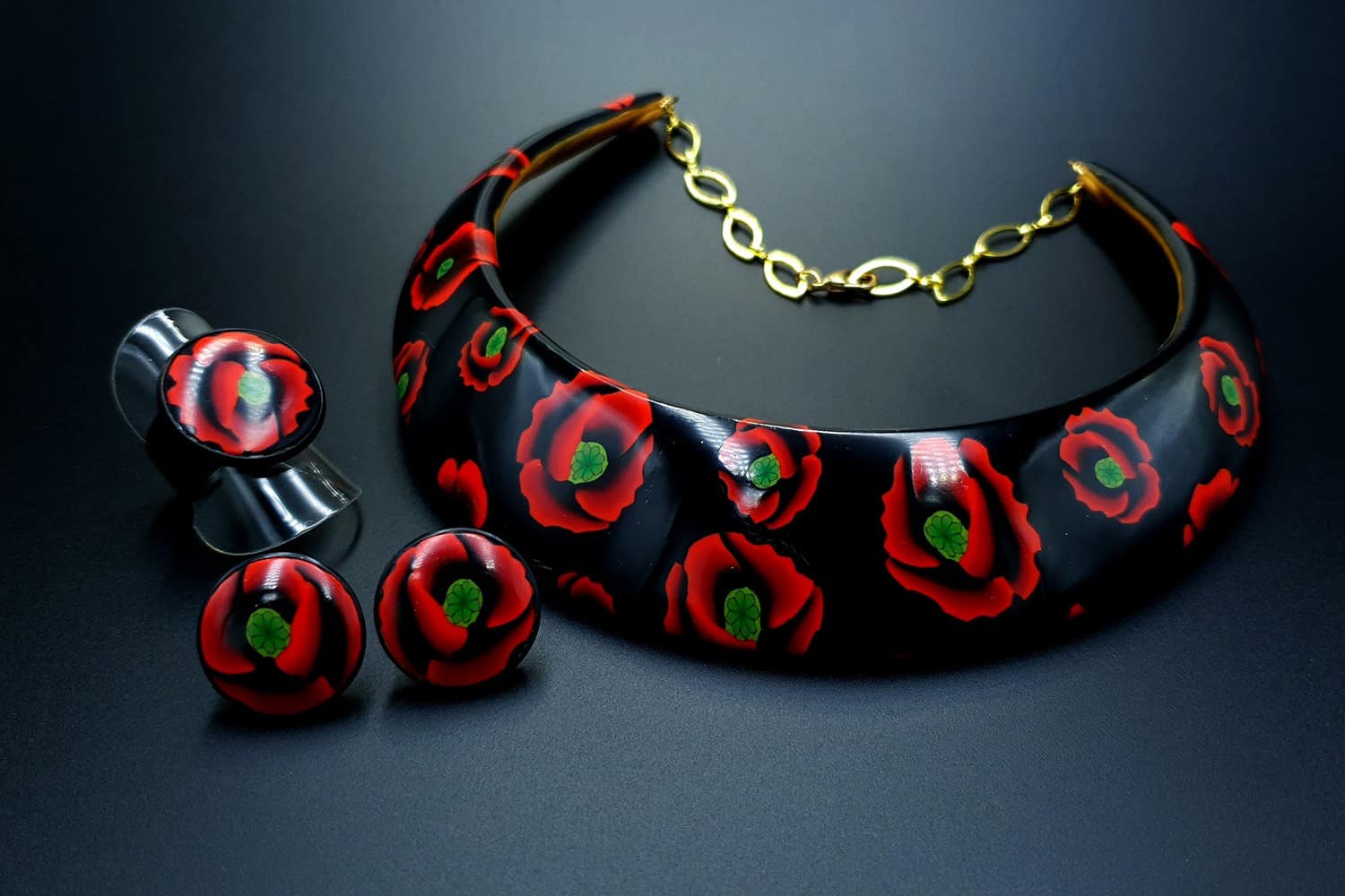 "Poppies Field" Jewelry Set Jewelry Set SweetyBijou Jewelry   