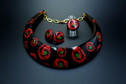 "Poppies Field" Jewelry Set Jewelry Set SweetyBijou Jewelry   