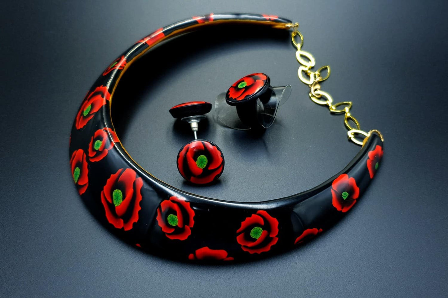 "Poppies Field" Jewelry Set Jewelry Set SweetyBijou Jewelry   