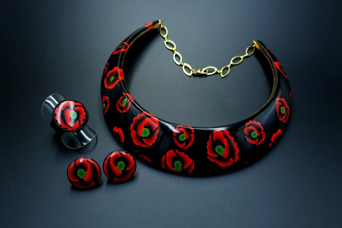 "Poppies Field" Jewelry Set Jewelry Set SweetyBijou Jewelry   